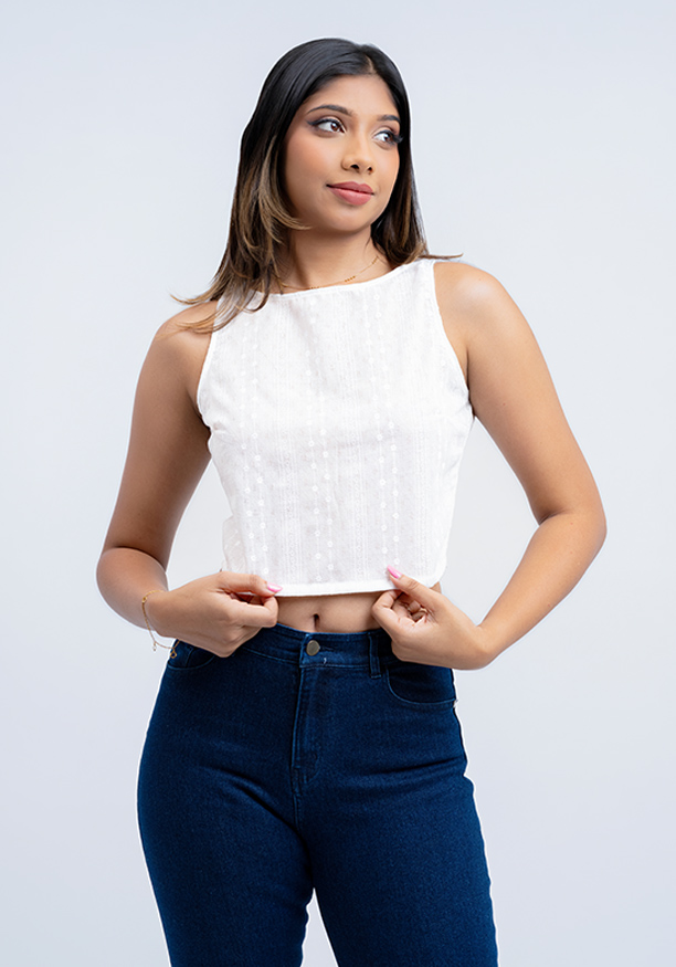 JESSICA SLEEVELESS CROP TOP